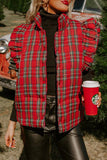 Casual Plaid Buckle Waistcoats