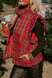 Casual Plaid Buckle Waistcoats