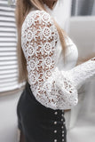 Work Solid Lace Half A Turtleneck Tops