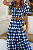 Sweet Elegant Plaid Dresses