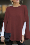 Casual Solid Pullovers O Neck Tops