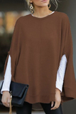 Casual Solid Pullovers O Neck Tops