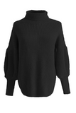 Casual Solid Patchwork Turtleneck Sweater(3 Colors)