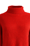 Casual Solid Patchwork Turtleneck Sweater(3 Colors)