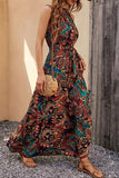 Bohemian Floral Patchwork Printed Dress Dresses(3 Colors)