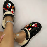 Casual Living Patchwork Round Keep Warm Comfortable Shoes