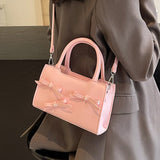 Sweet Simplicity Solid With Bow Contrast Bags(5 Colors)