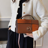 Celebrities Elegant Color Block Contrast Bags(6 Colors)