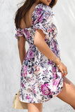 Sexy Floral Fold Off the Shoulder Irregular Dresses(5 Colors)