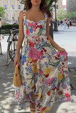 Casual Floral Print Patchwork Printed Dresses