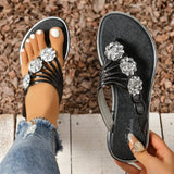 Casual Daily Patchwork Flowers Round Comfortable Shoes(3 Colors)