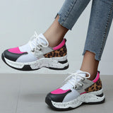 Casual Sportswear Patchwork Belted Contrast Round Comfortable Out Door Shoes(5 Colors)