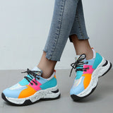 Casual Sportswear Patchwork Belted Contrast Round Comfortable Out Door Shoes(5 Colors)