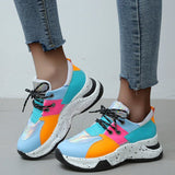 Casual Sportswear Patchwork Belted Contrast Round Comfortable Out Door Shoes(5 Colors)