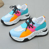 Casual Sportswear Patchwork Belted Contrast Round Comfortable Out Door Shoes(5 Colors)