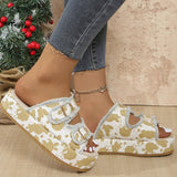 Casual Hollow Out Patchwork Round Comfortable Wedges Shoes(3 Colors)