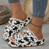 Casual Hollow Out Patchwork Round Comfortable Wedges Shoes(3 Colors)