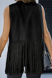 Casual Solid Color Fringed Trim V Neck Waistcoats(6 Colors)