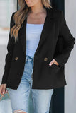 Casual Street Solid Color Buttons Turn-back Collar Outerwear