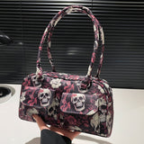 Casual Skull Print Zipper Bags(4 Colors)