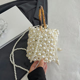 Casual Daily Patchwork Pearls Decor Bags(3 Colors)