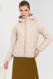 Casual Pocket Zipper White duck down Hooded Outerwear(Down content 86%~90%)(3 Colors)