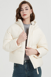 Casual Pocket Zipper White duck down Hooded Outerwear(Down content 86%~90%)(4 Colors)