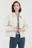 Casual Pocket Zipper White duck down Turndown Collar Outerwear(Down content 86%~90%)(3 Colors)