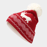 Christmas Reindeer Pattern Pattern Hat Scarf Gloves Set(6 Colors)