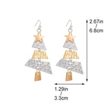 Daily Christmas Tree Hollow Out Rhinestone Decor Earrings(9 Colors)