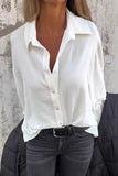 Casual Daily Ruffle Turndown Collar Blouses