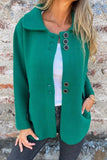 Casual Buttons Turndown Collar Outerwear(5 Colors)