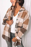 dasiuip Fashion Lapel Loose Plaid Jacket Tops(3 Colors)