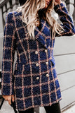 Fashion Street Plaid Turn-back Collar Outerwear