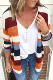 Fashion Street Striped Patchwork Cardigans