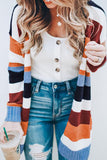 Fashion Street Striped Patchwork Cardigans