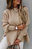 Casual Round Neck Solid Color Cute Sweater(4 Colors)