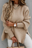 Casual Round Neck Solid Color Cute Sweater(4 Colors)