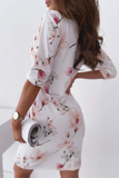 Fashion Elegant Floral Patchwork Fold Dresses