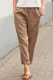 Fashion Casual Solid Loose Straight Bottoms(7 Colors)