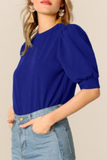 Casual Solid Patchwork O Neck Tops(9 Colors)