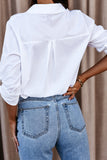 Casual Solid Patchwork Turndown Collar Blouses (4 Colors)