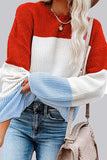 Fashion Casual Solid Patchwork O Neck Tops