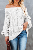 Casual Street Solid Patchwork Off the Shoulder Sweater(5 Colors)