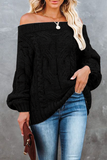 Casual Street Solid Patchwork Off the Shoulder Sweater(5 Colors)