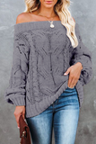 Casual Street Solid Patchwork Off the Shoulder Sweater(5 Colors)