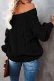 Casual Street Solid Patchwork Off the Shoulder Sweater(5 Colors)