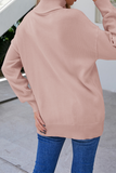 Casual Solid Patchwork Turtleneck Sweaters(4 Colors)