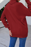 Casual Solid Patchwork Turtleneck Sweaters(4 Colors)