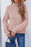 Casual Solid Patchwork Turtleneck Sweaters(4 Colors)